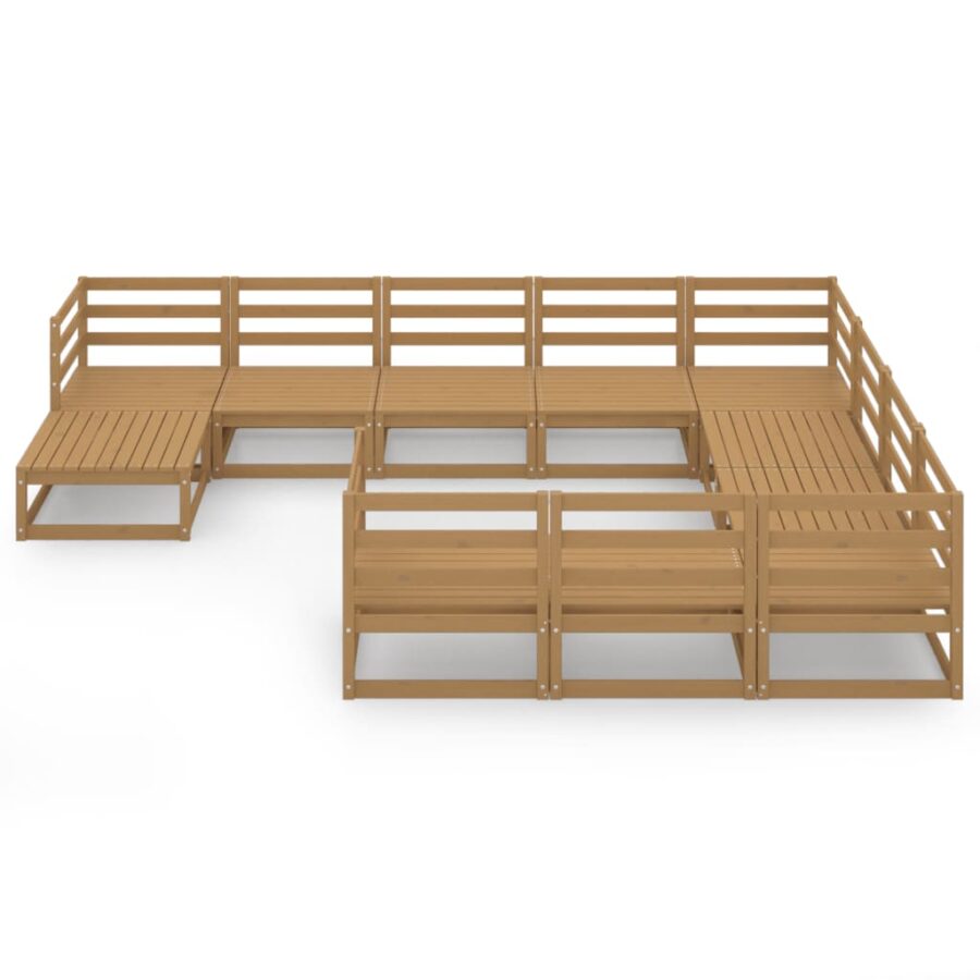 11-delige Loungeset massief grenenhout - Afbeelding 3