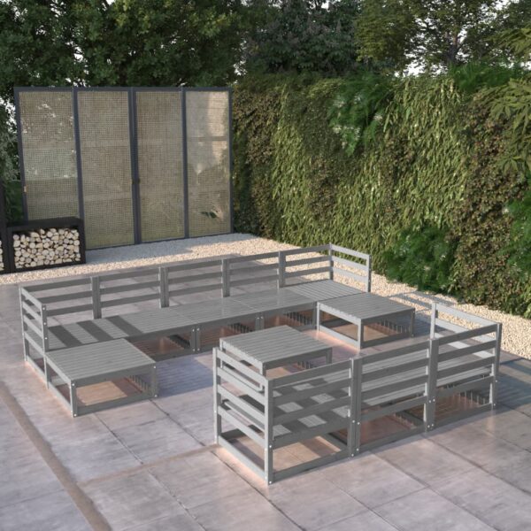 11-delige Loungeset massief grenenhout