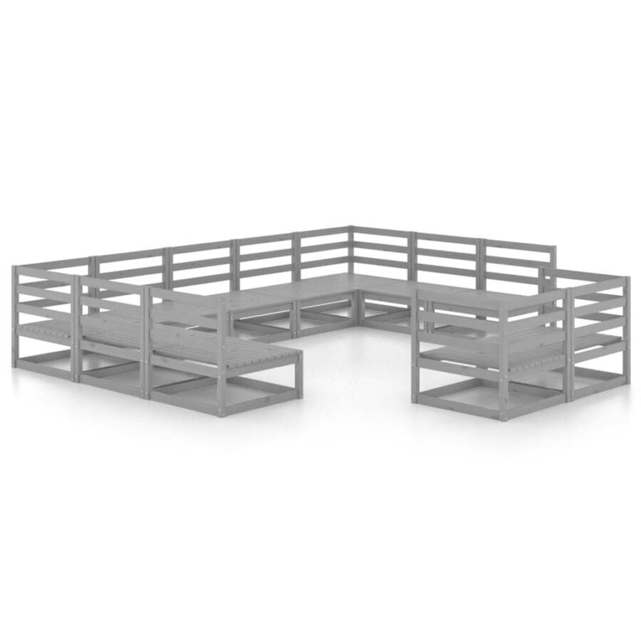 11-delige Loungeset massief grenenhout - Afbeelding 2
