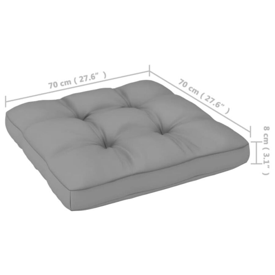 5-delige Loungeset met kussens massief grenenhout - Afbeelding 6