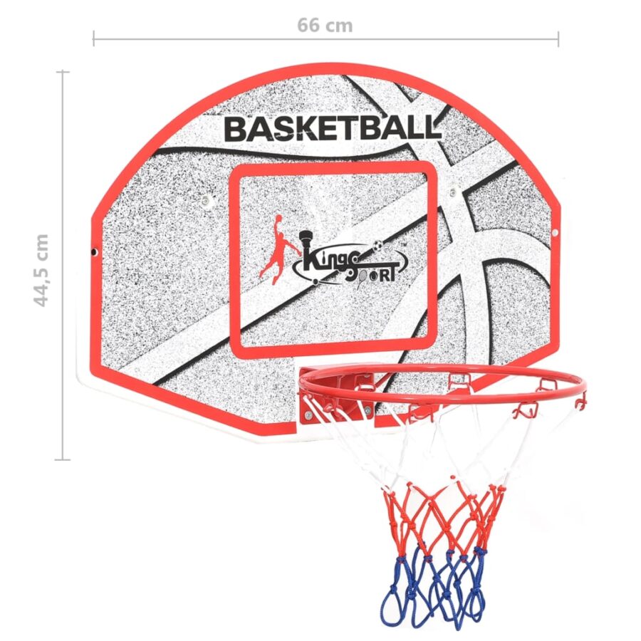 5-delige Basketbalset wandmontage 66x44,5 cm - Afbeelding 10