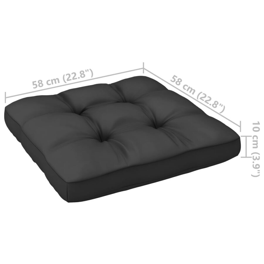 10-delige Loungeset met kussens massief grenenhout wit - Afbeelding 11