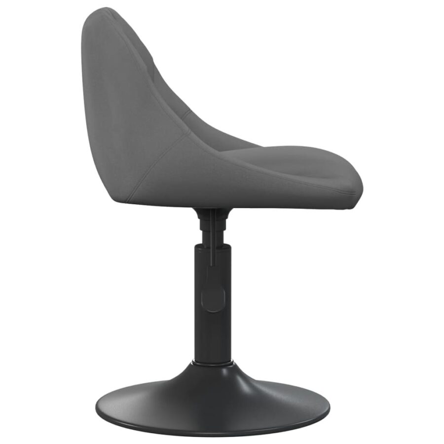 Eetkamerstoelen draaibaar 2 st fluweel donkergrijs - Afbeelding 5