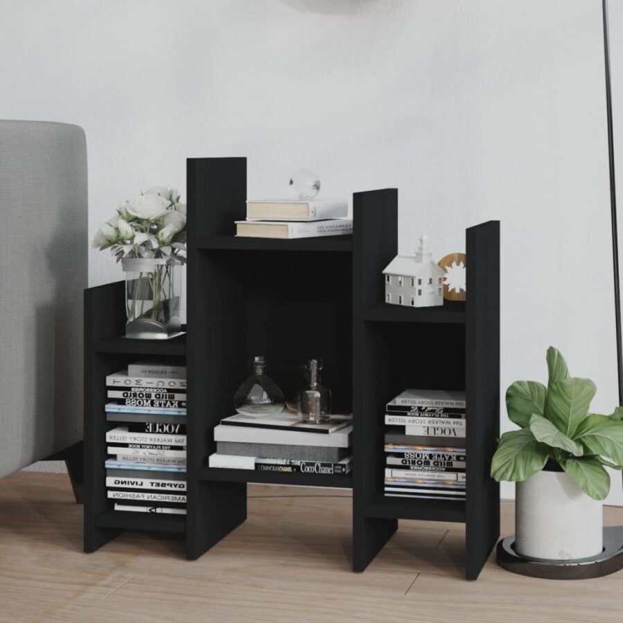 Bijzetkast 60x26x60 cm bewerkt hout zwart - Afbeelding 3