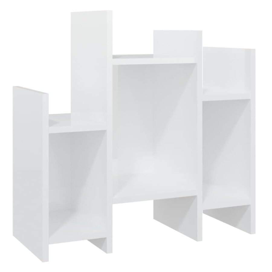 Bijzetkast 60x26x60 cm bewerkt hout hoogglans wit - Afbeelding 2