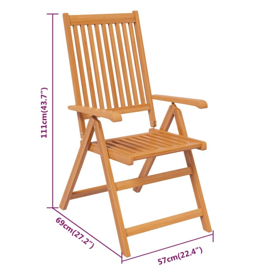 5-delige Tuinset massief acaciahout - Afbeelding 10