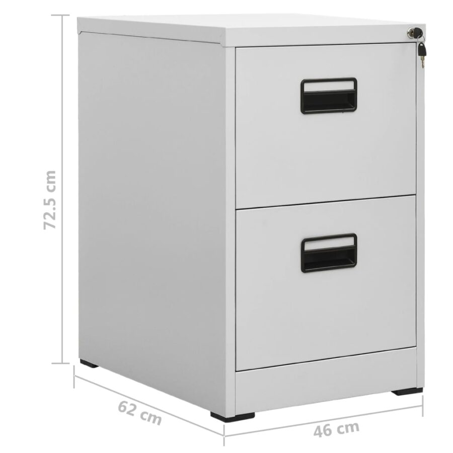 Archiefkast 46x62x72,5 cm staal lichtgrijs - Afbeelding 11