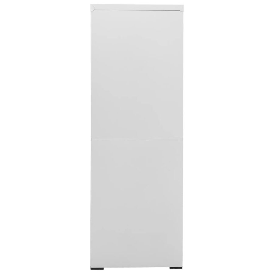 Archiefkast 90x46x134 cm staal lichtgrijs - Afbeelding 3