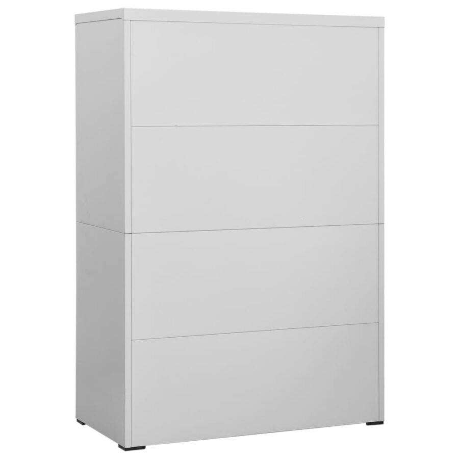 Archiefkast 90x46x134 cm staal lichtgrijs - Afbeelding 4