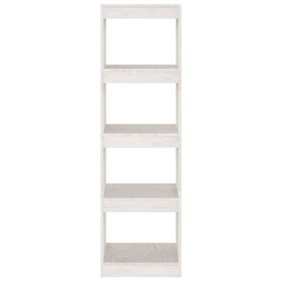 Boekenkast/kamerscherm 40x30x135,5 cm grenenhout wit - Afbeelding 5