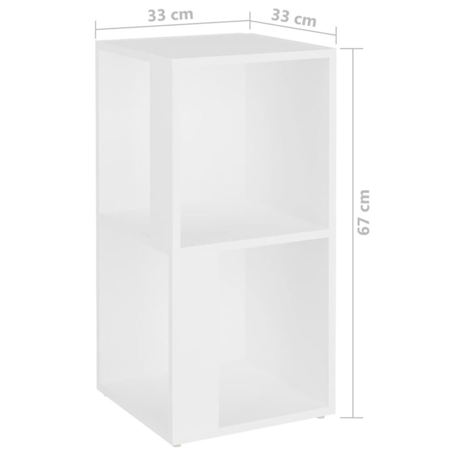 Hoekkast 33x33x67 cm bewerkt hout wit - Afbeelding 7