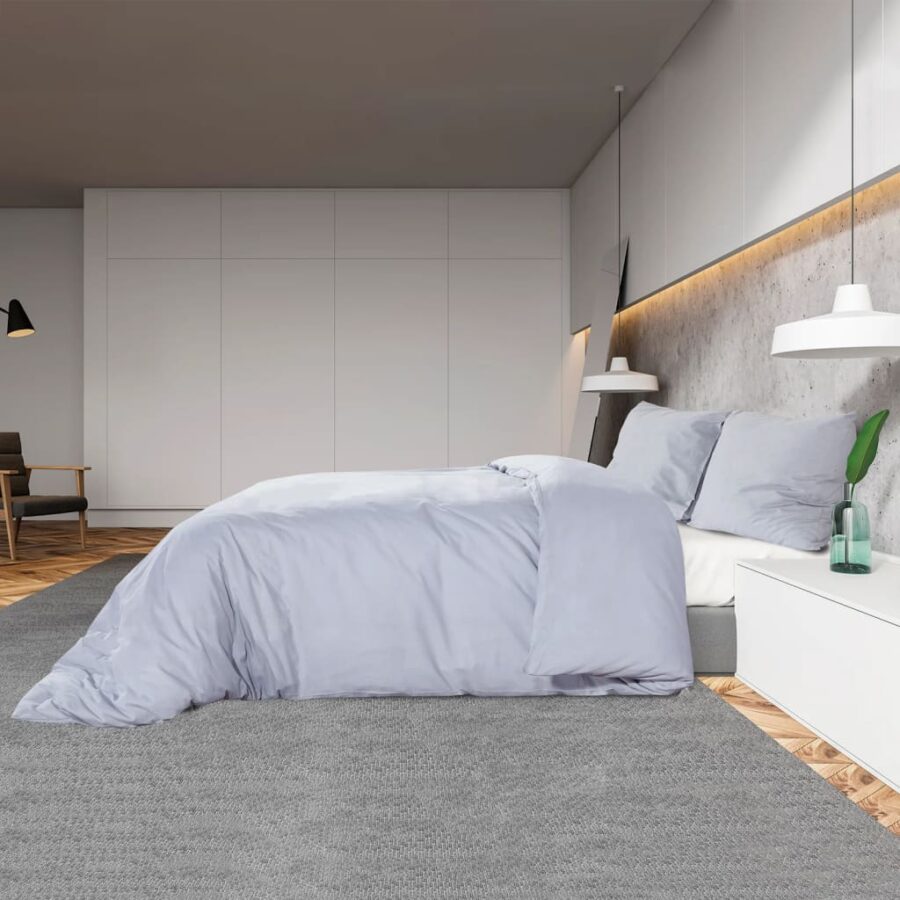 Dekbedovertrekset lichtgewicht 200x200 cm microvezel grijs - Afbeelding 4