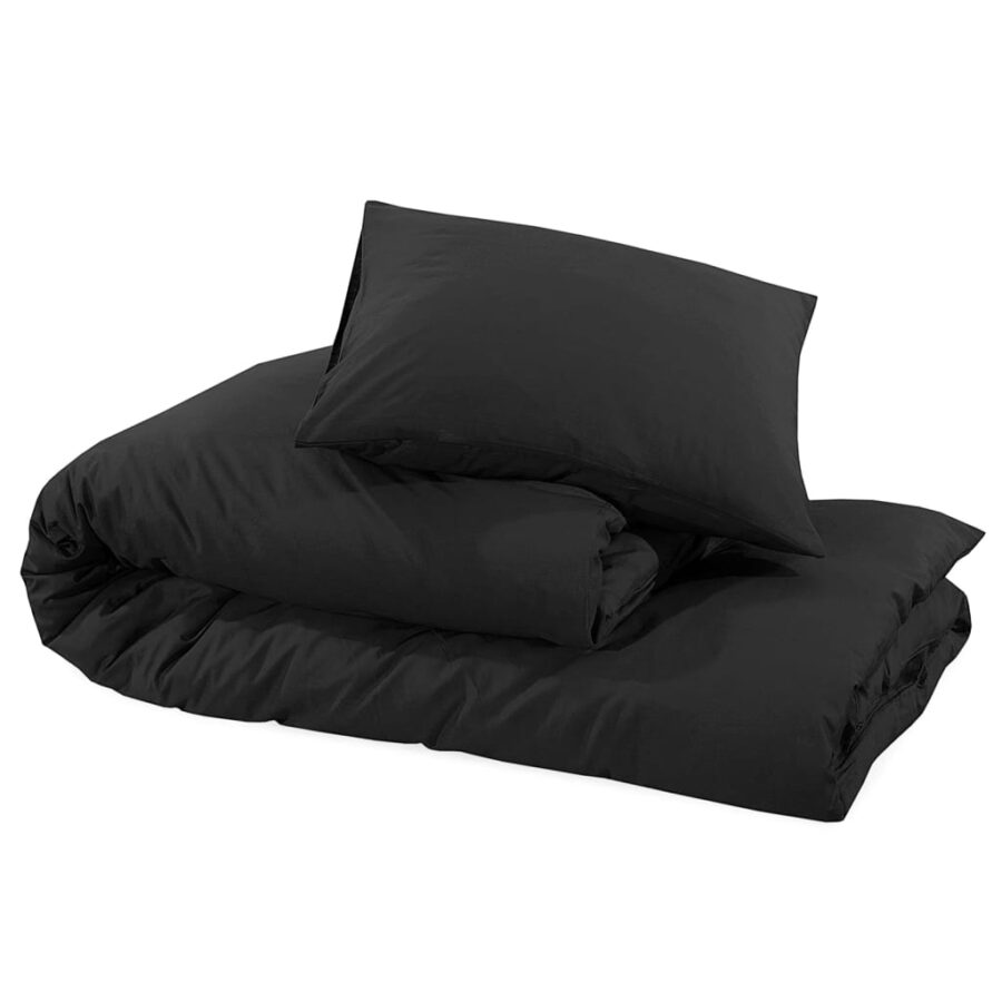 Dekbedovertrekset lichtgewicht 200x200 cm microvezel zwart - Afbeelding 6