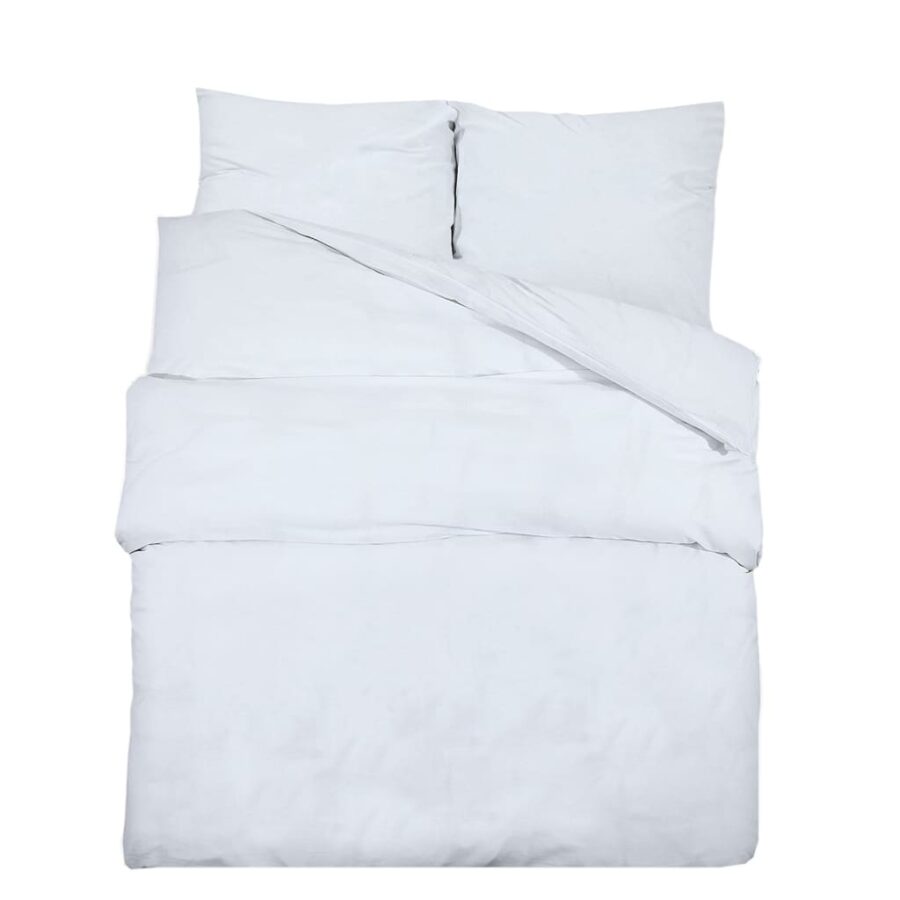 Dekbedovertrekset lichtgewicht 240x220 cm microvezel wit - Afbeelding 2