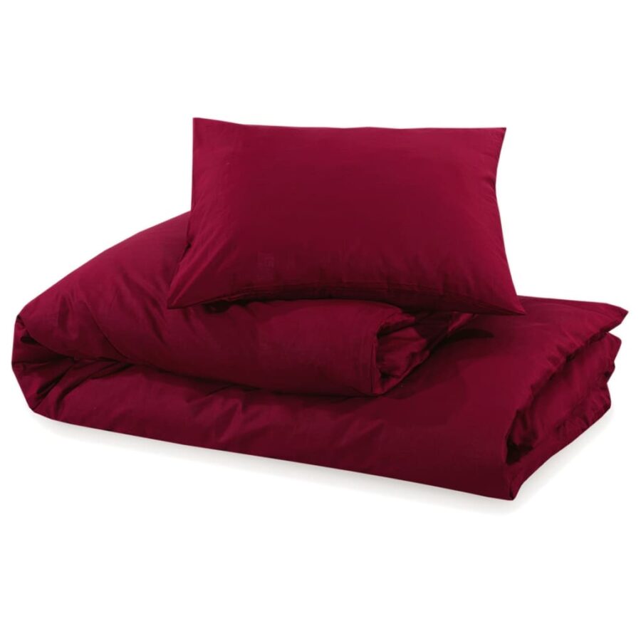 Dekbedovertrekset lichtgewicht 220x240 cm microvezel bordeaux - Afbeelding 6