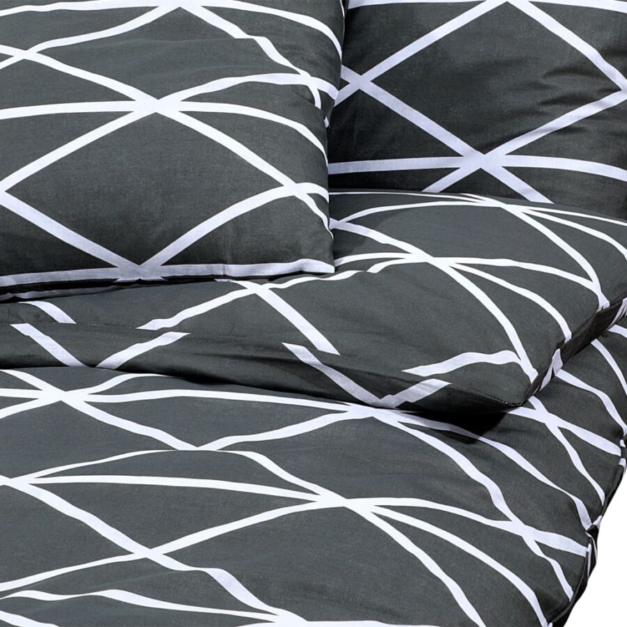 Dekbedovertrekset 155x220 cm katoen grijs - Afbeelding 4