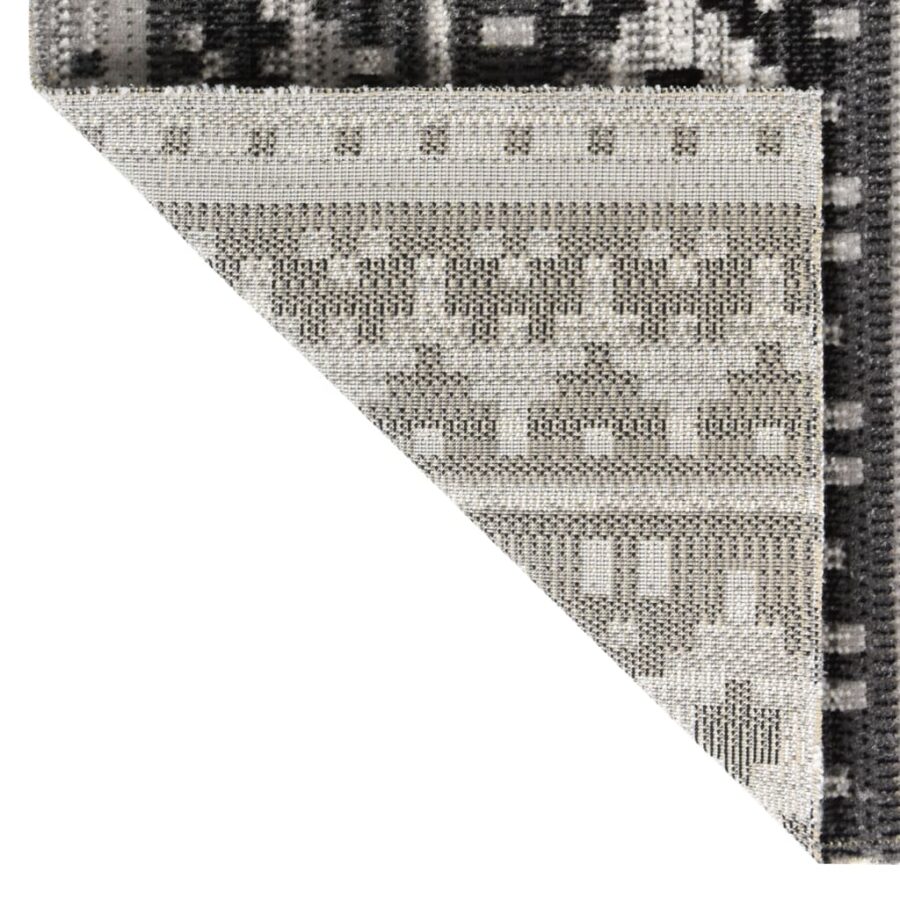 Buitenkleed platgeweven 115x170 cm donkergrijs - Afbeelding 3