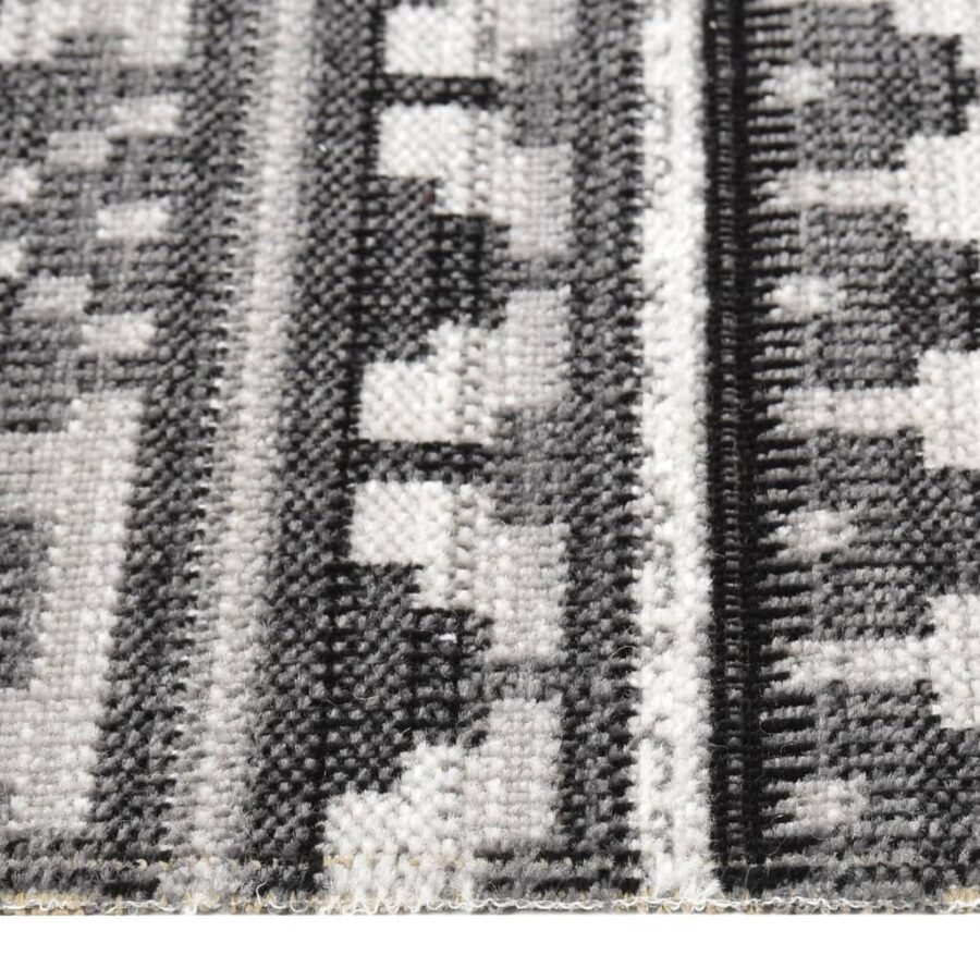 Buitenkleed platgeweven 115x170 cm donkergrijs - Afbeelding 4