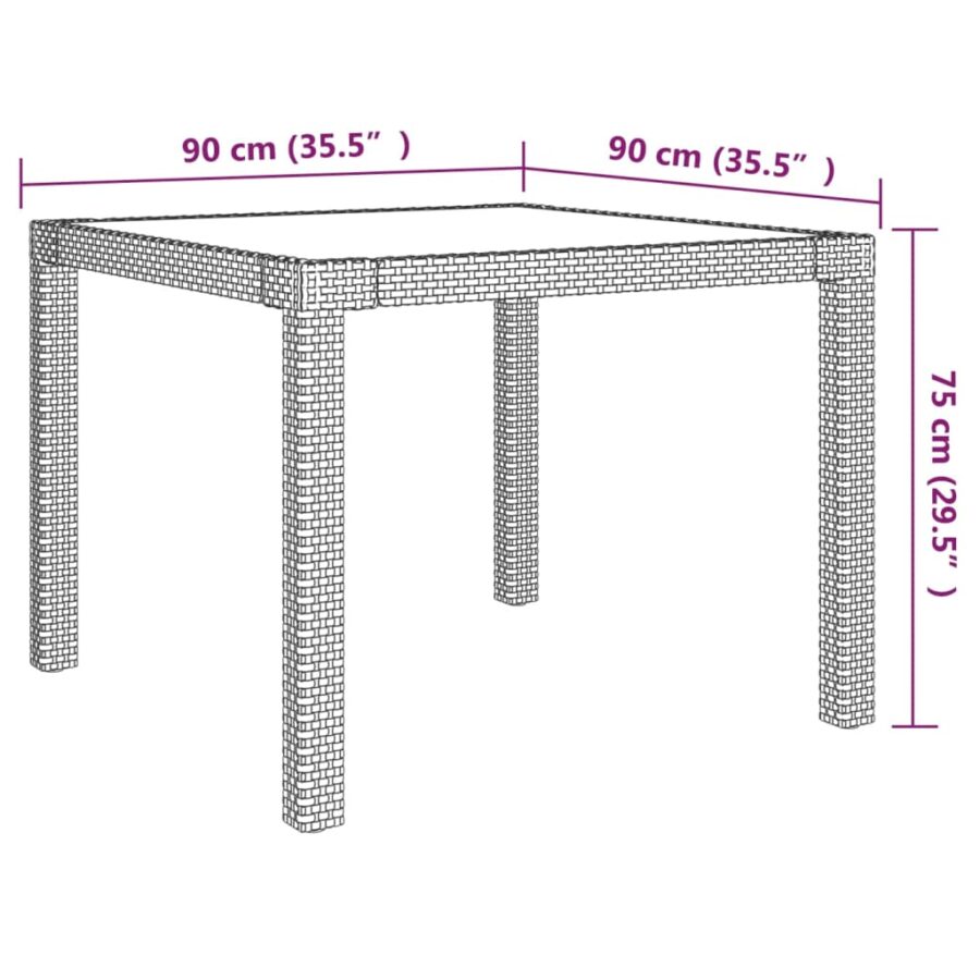 3-delige Tuinset met kussens poly rattan beige - Afbeelding 11