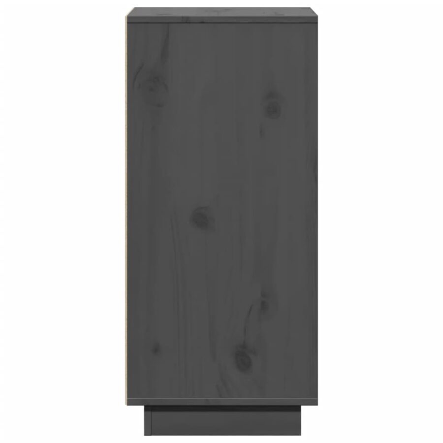 Dressoir 31,5x34x75 cm massief grenenhout grijs - Afbeelding 8