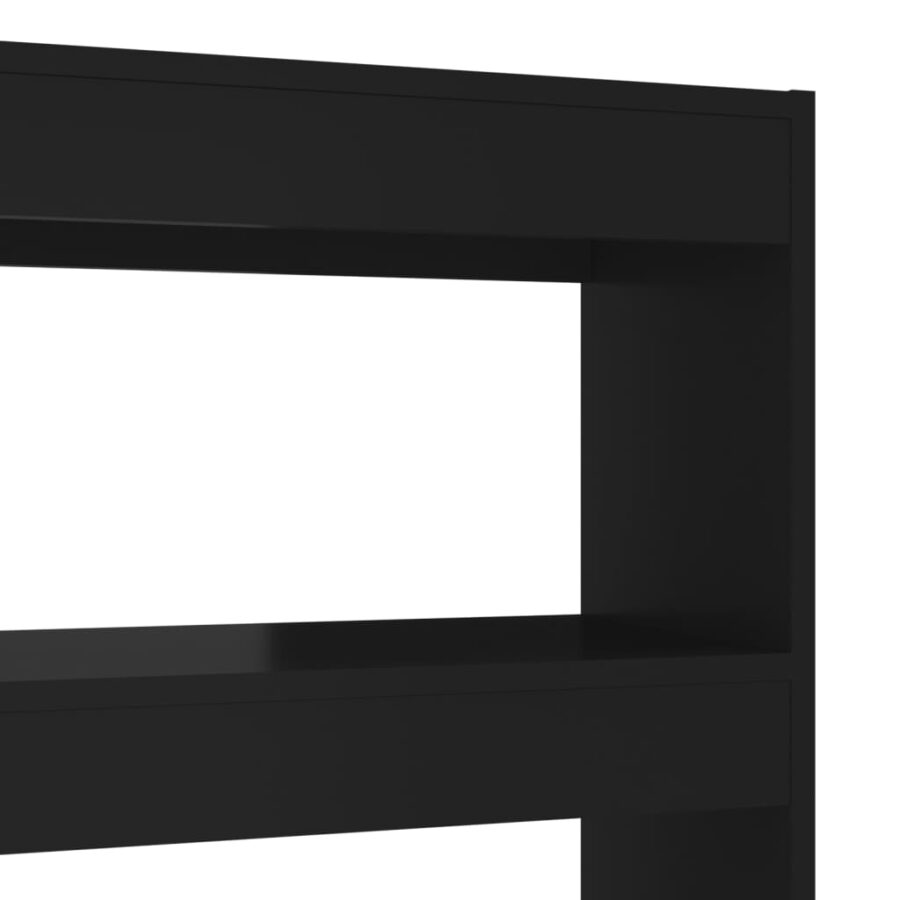 Boekenkast/kamerscherm 100x30x135 cm zwart - Afbeelding 5