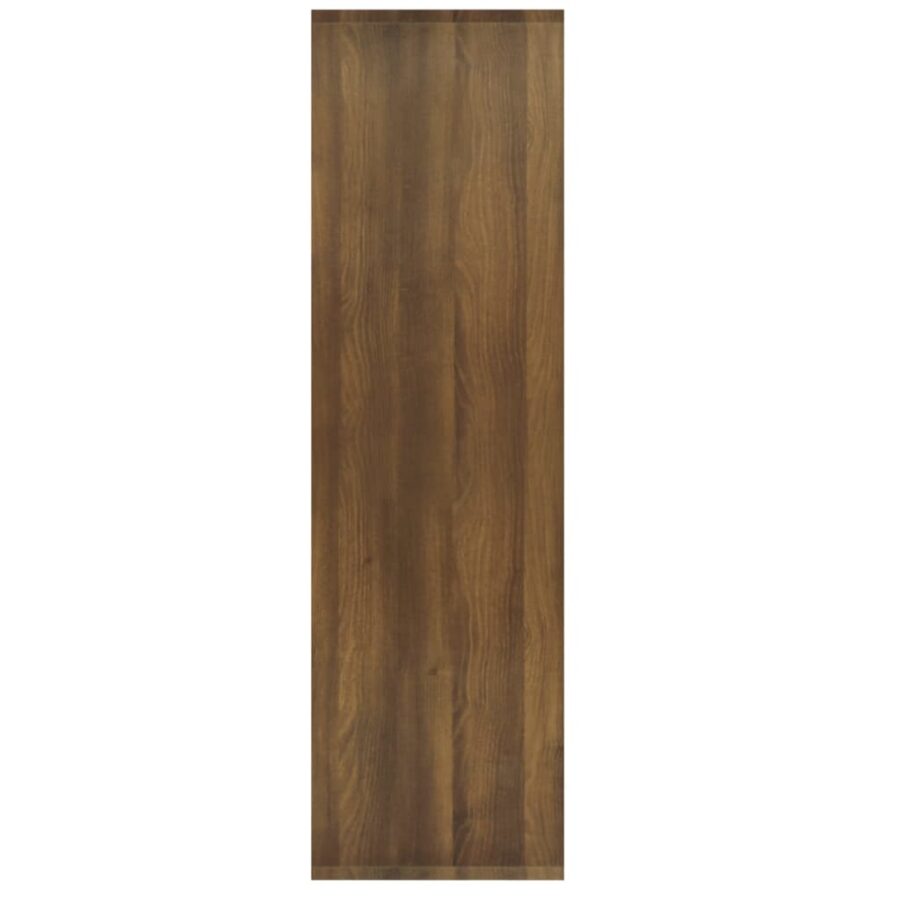 Boekenkast/kamerscherm 80x30x103 cm bewerkt hout bruin eiken - Afbeelding 4