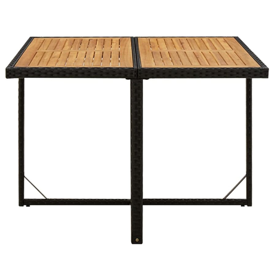 5-delige Tuinset met kussens poly rattan zwart - Afbeelding 7