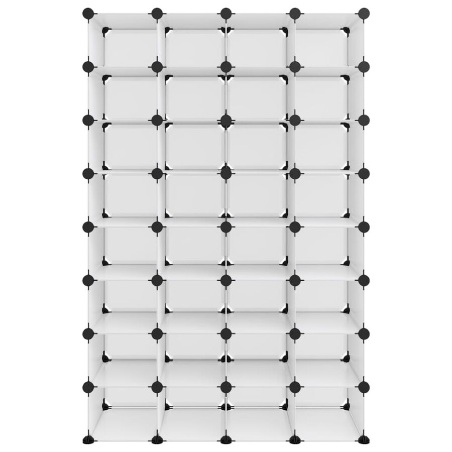 Schoenenrek 93x36,5x140 cm polypropeen transparant - Afbeelding 3