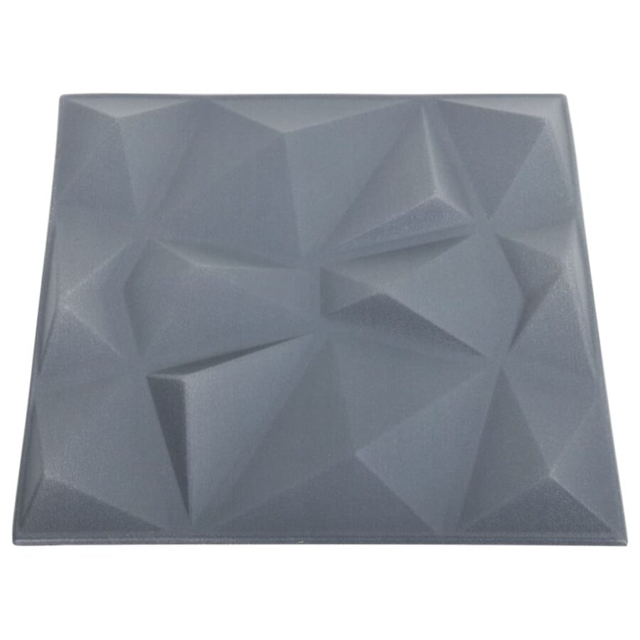48 st Wandpanelen 3D diamant 12 m² 50x50 cm grijs - Afbeelding 5