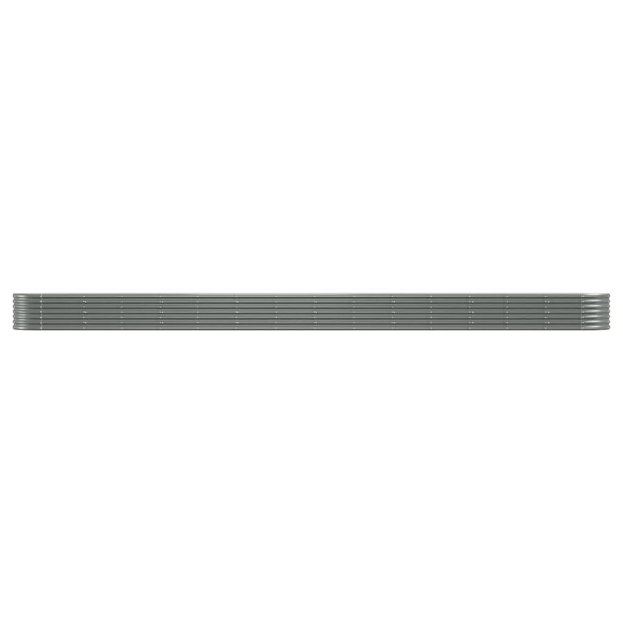 Plantenbak 620x80x36 cm gepoedercoat staal grijs - Afbeelding 3
