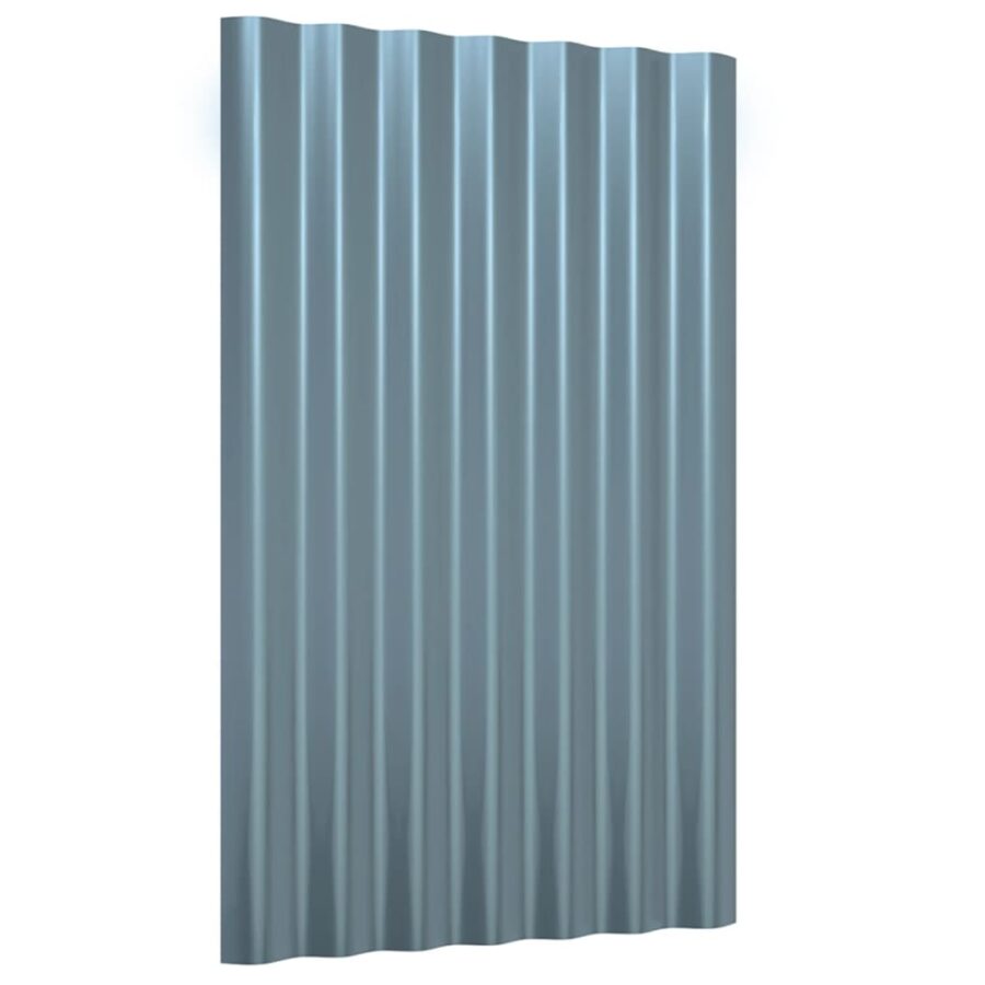 Dakpanelen 36 st 60x36 cm gepoedercoat staal grijs - Afbeelding 3
