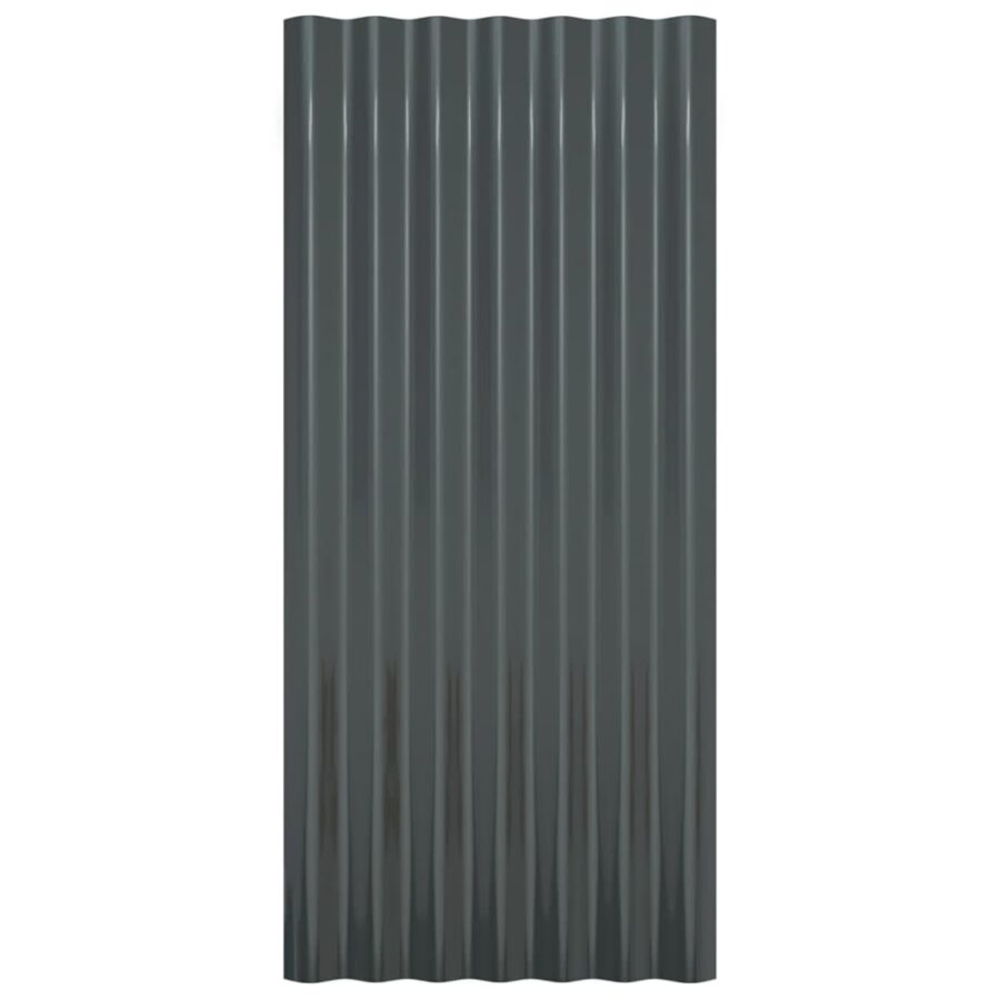 Dakpanelen 36 st 80x36 cm gepoedercoat staal antracietkleurig - Afbeelding 4