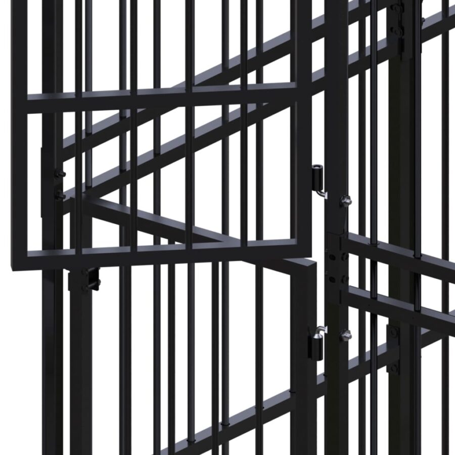 Hondenkennel 12,9 m² staal - Afbeelding 5