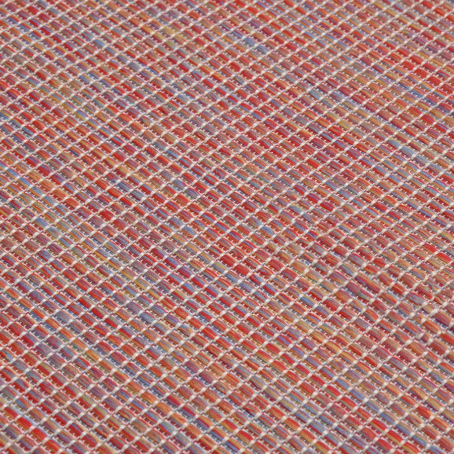 Buitenkleed platgeweven 120x170 cm rood - Afbeelding 5