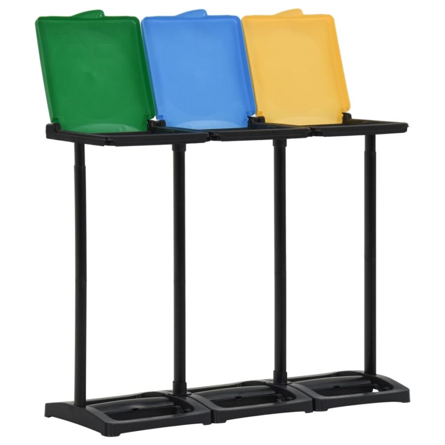 340989  Afvalzakstandaards met deksel 240-330 L PP meerkleurig - Afbeelding 2