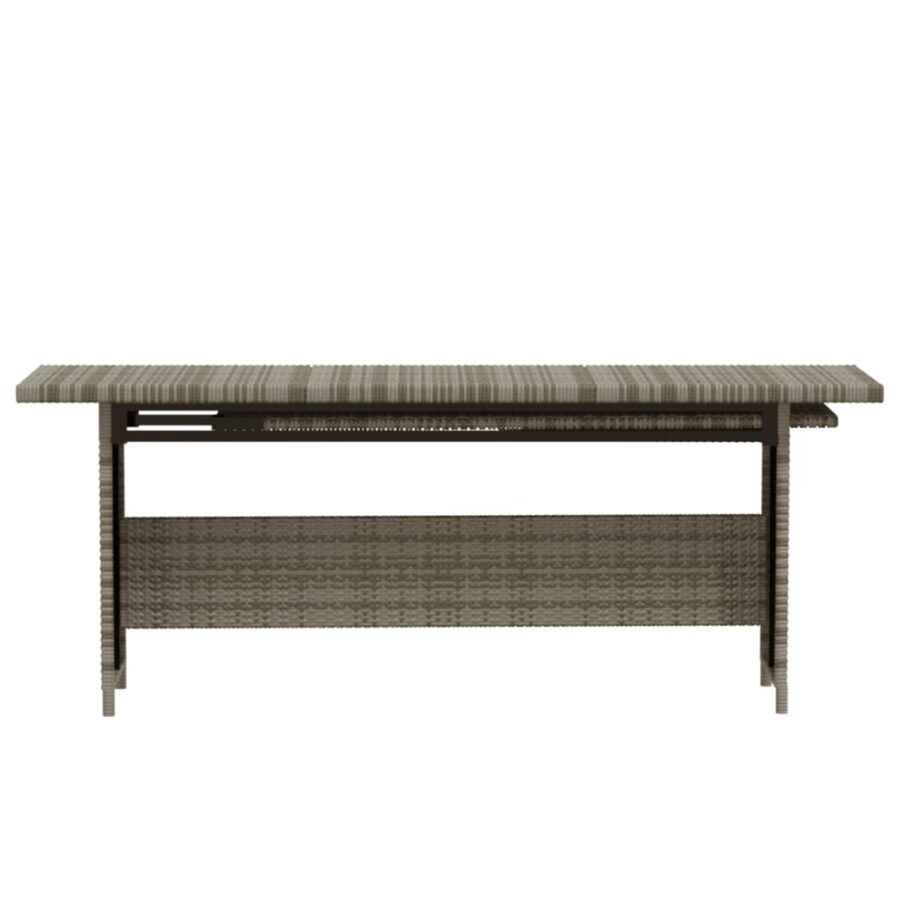 6-delige Loungeset met kussens poly rattan grijs - Afbeelding 6