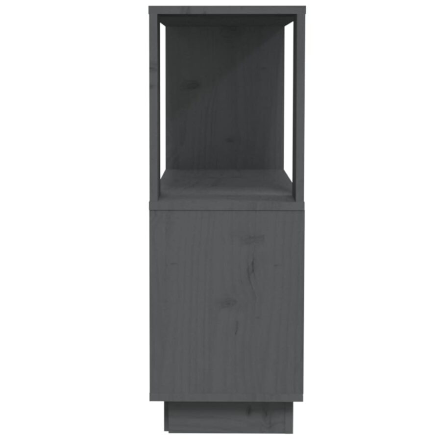 Boekenkast/kamerscherm 80x25x70 cm massief grenenhout grijs - Afbeelding 6