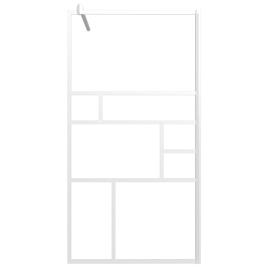 Inloopdouchewand 100x195 cm ESG-glas wit - Afbeelding 3