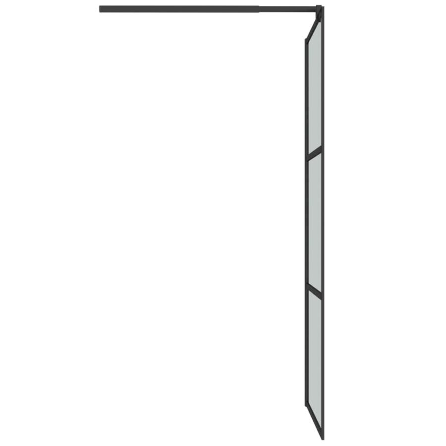 Inloopdouchewand 90x195 cm donker ESG-glas zwart - Afbeelding 5