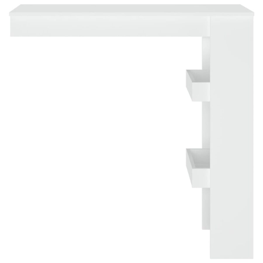 Bartafel wandgemonteerd 102x45x103,5 cm bewerkt hout wit - Afbeelding 3