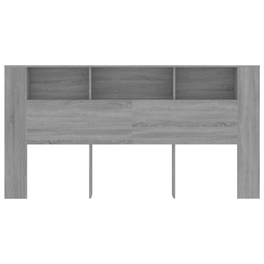 Hoofdbordkast 200x18,5x104,5 cm grijs sonoma eikenkleurig - Afbeelding 3