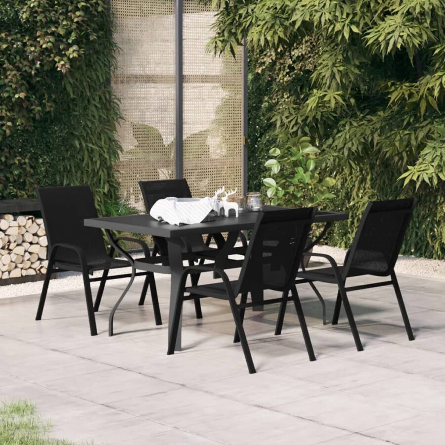 5-delige Tuinset zwart