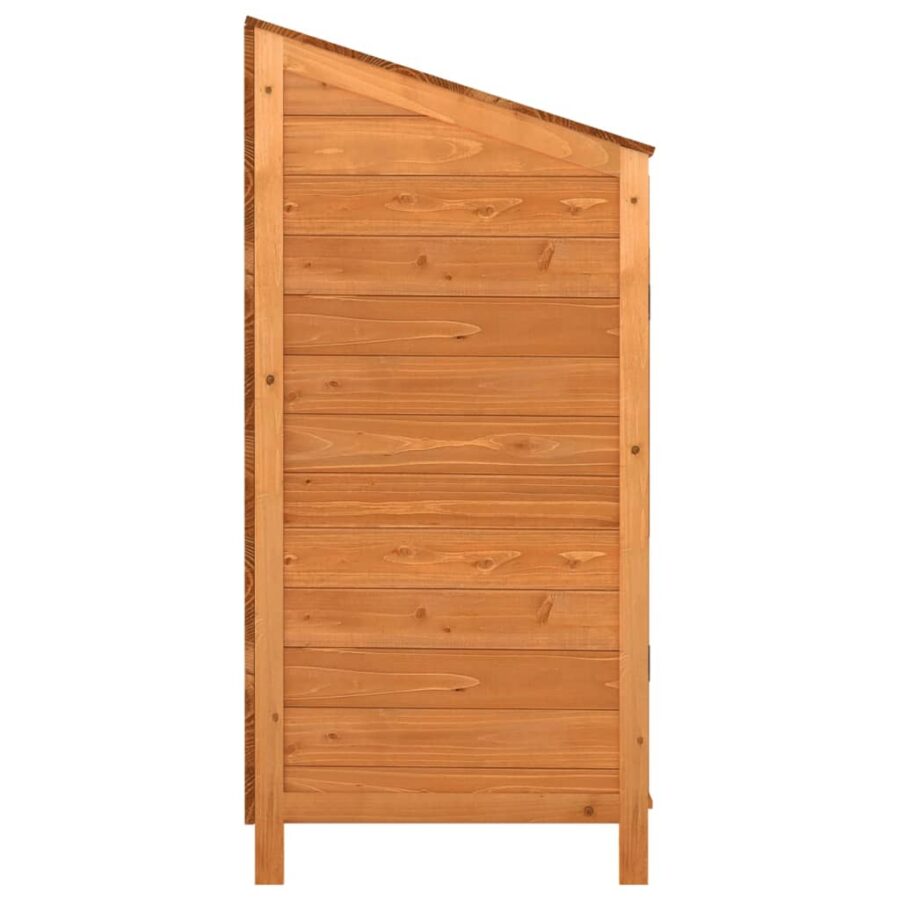 Tuinschuur 102x52x112 cm massief vurenhout bruin - Afbeelding 5