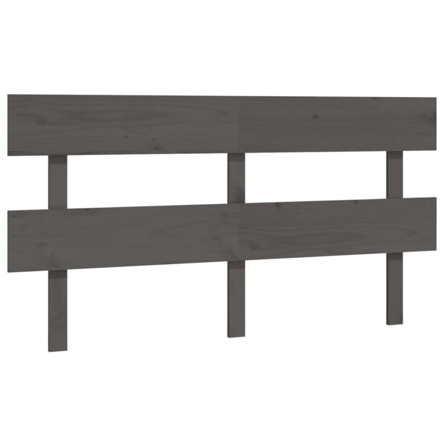 Hoofdbord 164x3x81 cm massief grenenhout grijs - Afbeelding 2