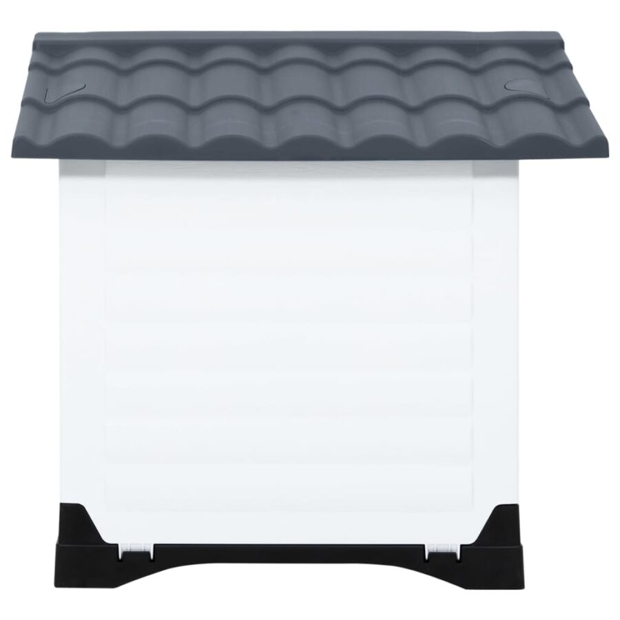 Hondenhok 90,5x68x66 cm polypropeen grijs - Afbeelding 3