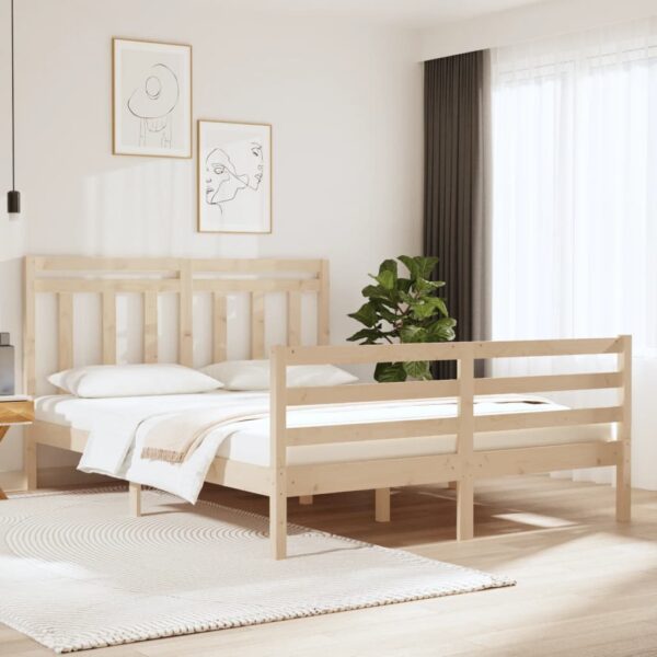 Bedframe massief hout 140x190 cm