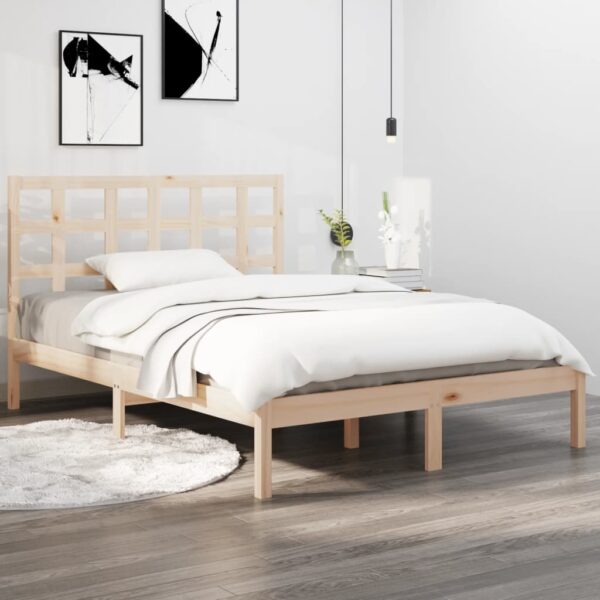 Bedframe massief hout 140x190 cm