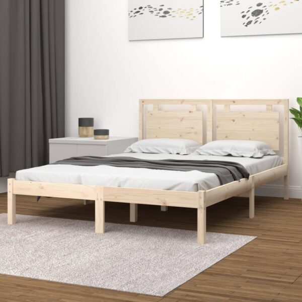 Bedframe massief hout 140x190 cm