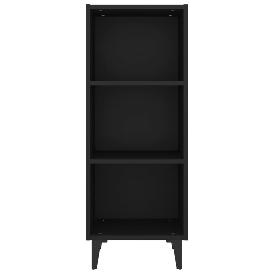 Dressoir 34,5x32,5x90 cm bewerkt hout zwart - Afbeelding 5
