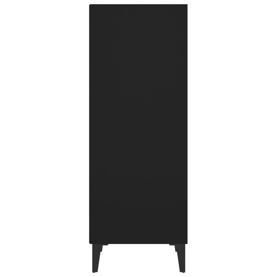 Dressoir 34,5x32,5x90 cm bewerkt hout zwart - Afbeelding 6